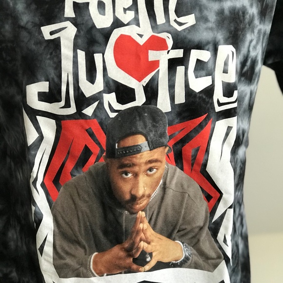 Maillot Baseball Kybrid Apparel Tupac - Poetic Justice, Maille, Noir, Taille S